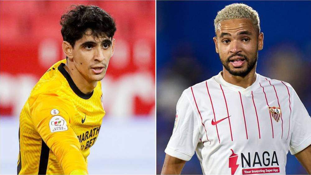 بونو حاضر مع اشبيلية في ديربي الأندلس والنصيري احتياطي 1 اشبيلية بونو النصيري