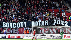 قبل انطلاق المونديال - جماهير ألمانيا ترفع شعار " مقاطعة قطر 2022 " 1 المونديال