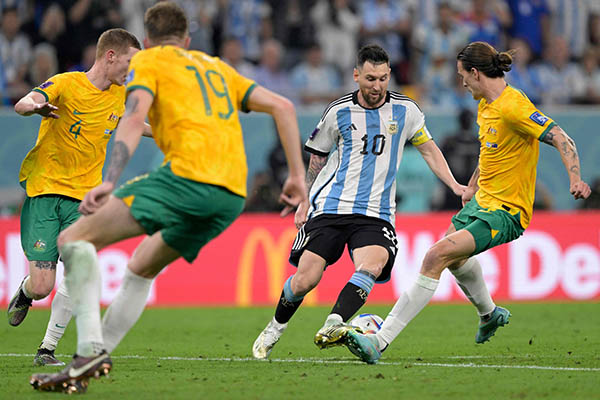 الارجنتين تتأهل لدور ربع نهائي كأس العالم قطر 2022 بعد فوزها على استراليا