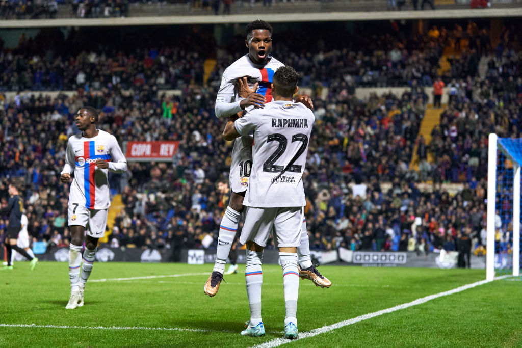 برشلونة يتجاوز إنتر سيتي بصعوبة ويمر الى دور ال16 من كأس ملك إسبانيا