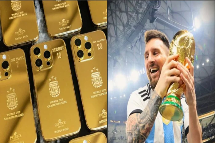 ميسي يهدي لزملائه "ايفون" مطلي بالذهب احتفالا بكأس العالم