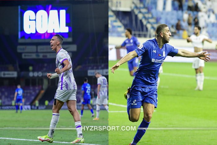 رحيمي و تعرابت يتألقان ويسجلان في قمة العين و النصر 7 رحيمي و تعرابت يتألقان ويسجلان في قمة العين و النصر