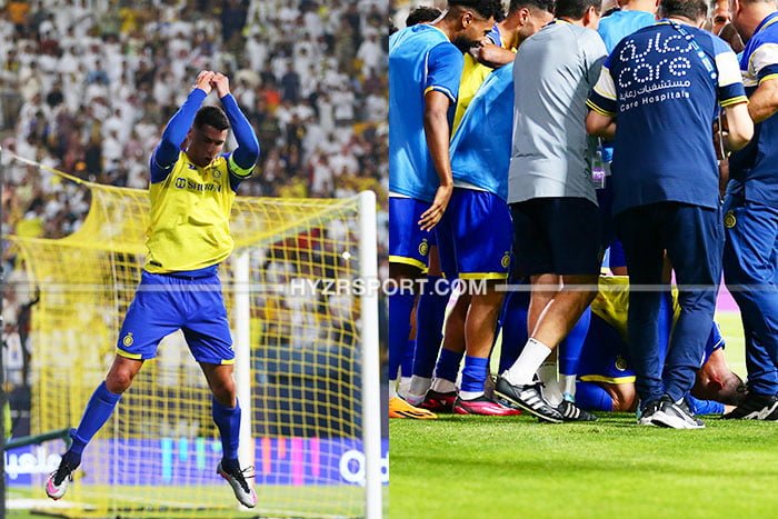 كريستيانو يسجل هدفا رائعا أمام الشباب و يسجد ! 1 كريستيانو يسجل هدفا رائعا أمام الشباب و يسجد !